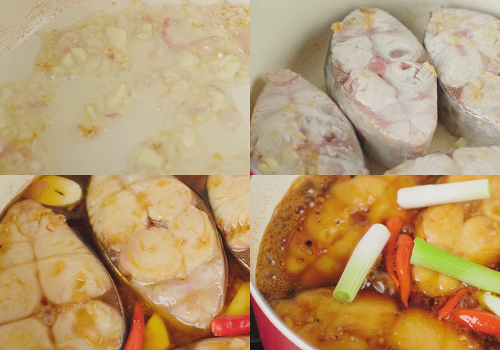 Các bước làm cá thu kho mặn ngọt