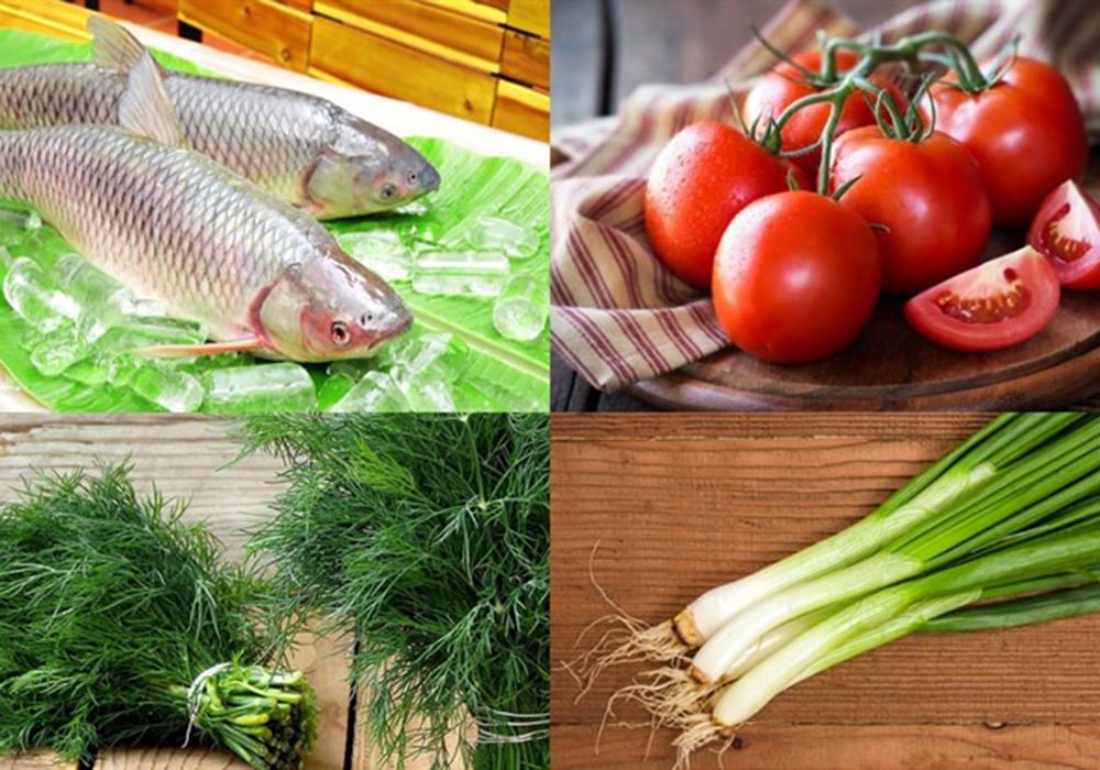 Nguyên liệu làm cá trắm hấp bia