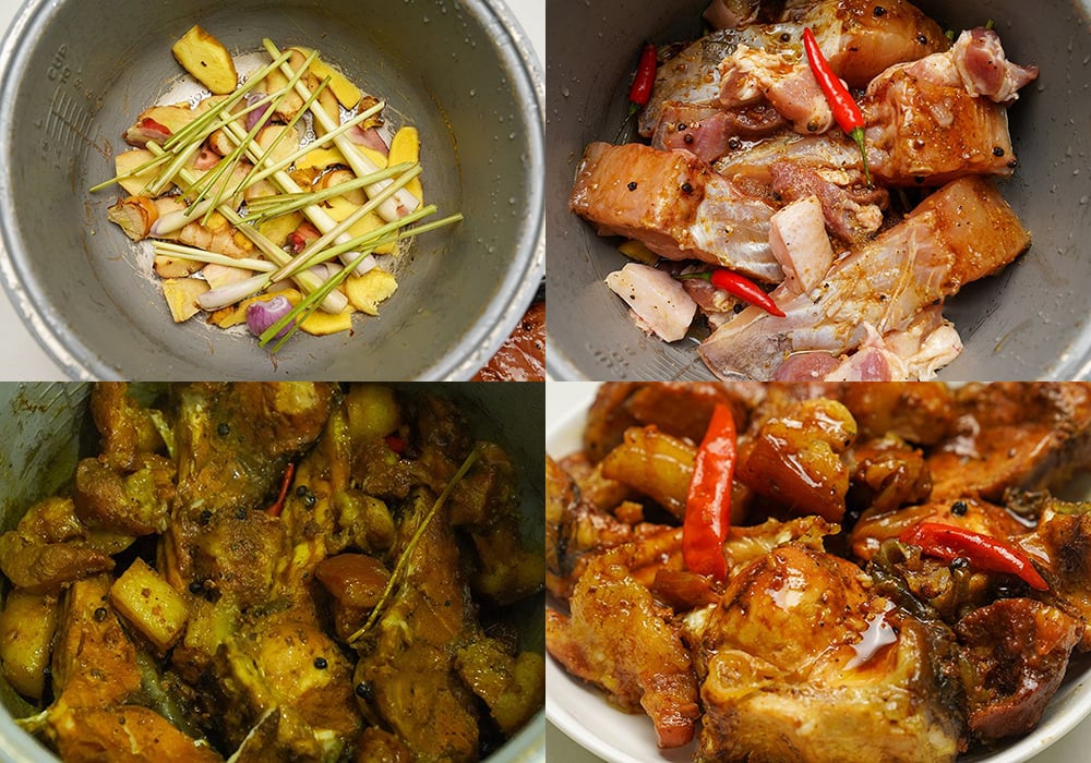 Các bước làm cá trắm kho riềng