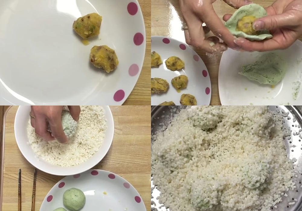 Các bước làm bánh khúc không có lá khúc