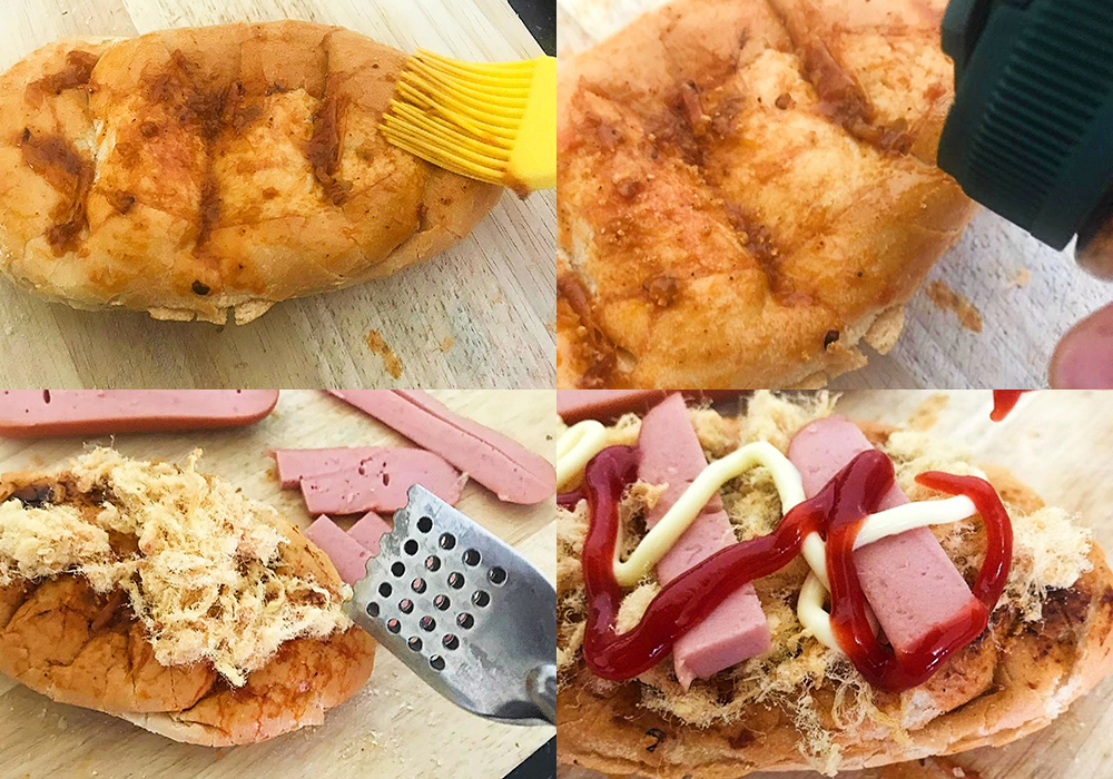 Các bước làm bánh mì nướng muối ớt