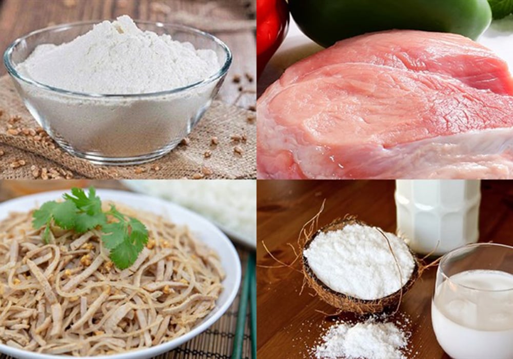 Nguyên liệu làm bánh tằm bì