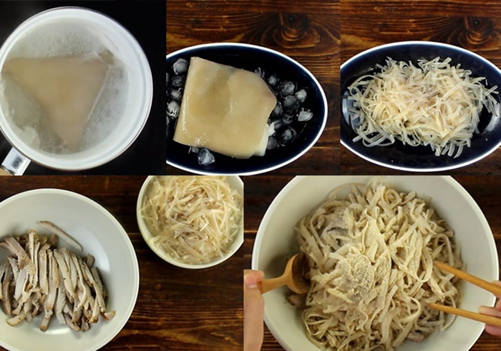 Các bước làm bánh tằm bì