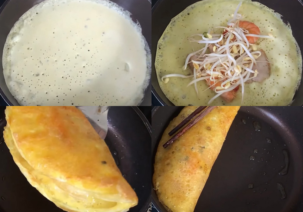 Các bước làm bánh xèo miền Trung