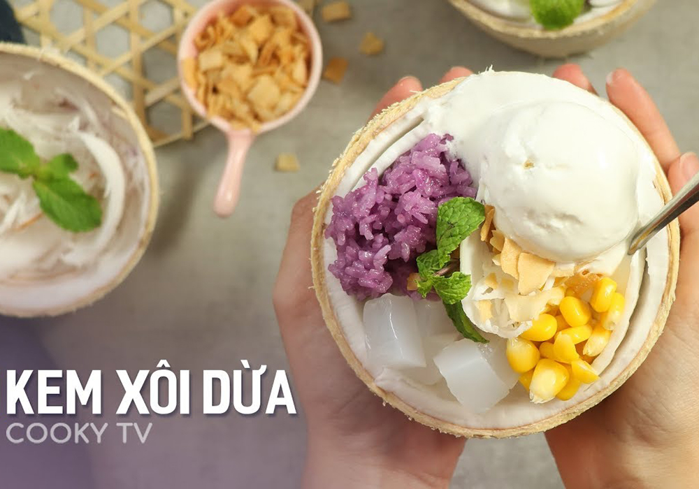 Mẹo bảo quản kem xôi dừa Thái Lan đúng cách