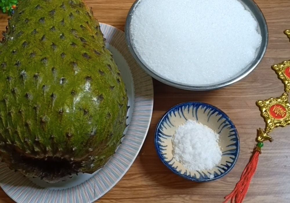 Nguyên liệu làm mứt mãng cầu xiêm