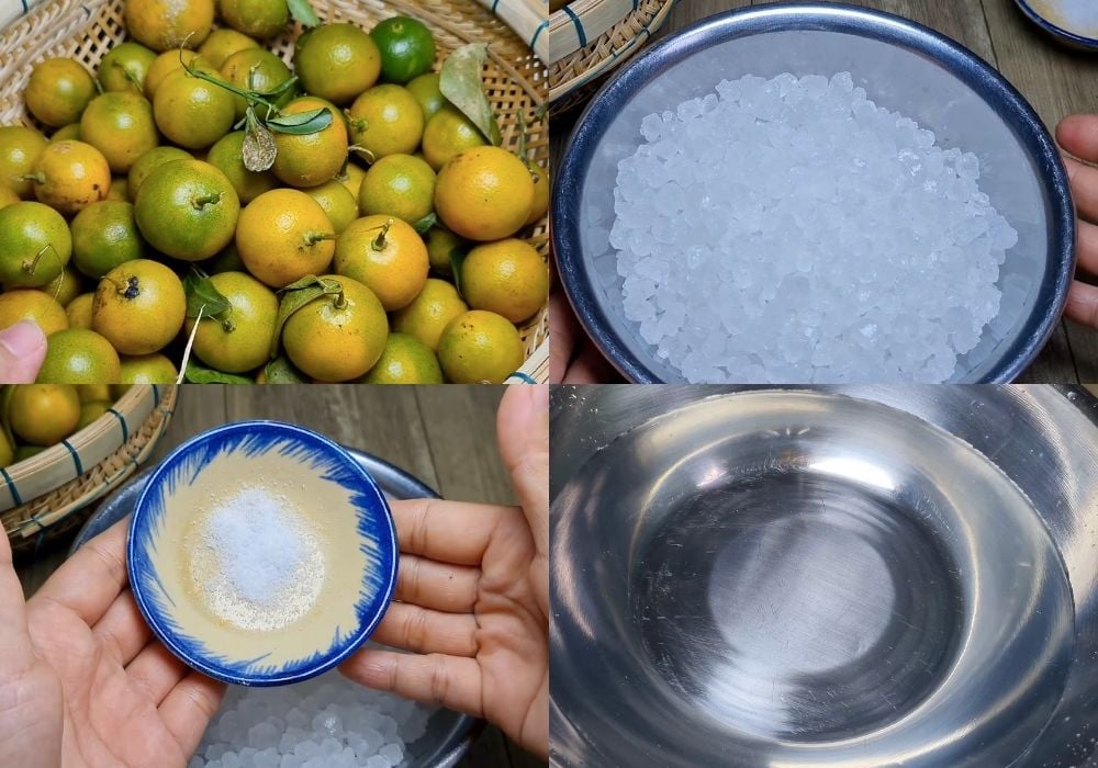 Nguyên liệu làm mứt tắc xắt sợi