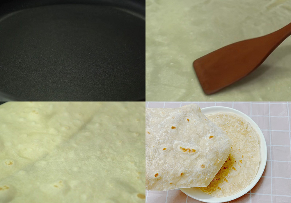 Các bước làm vỏ bánh tortilla
