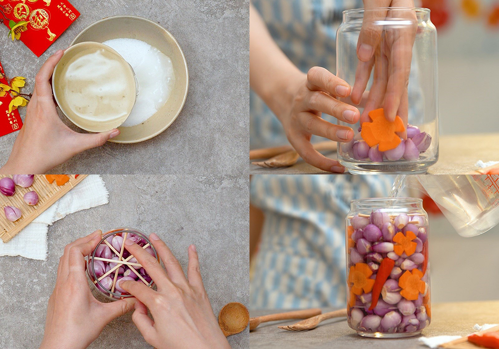 Các bước làm muối dưa hành