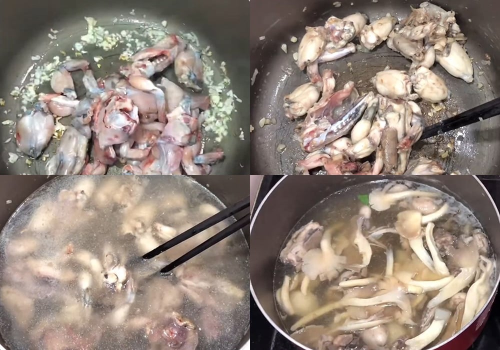 Các bước làm bánh canh ếch