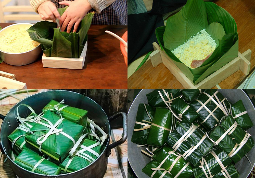 Gói bánh chưng