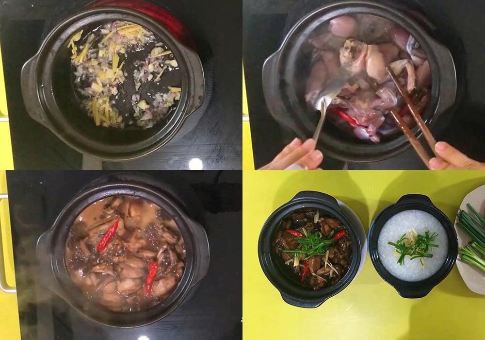 Các bước làm cháo ếch Singapore