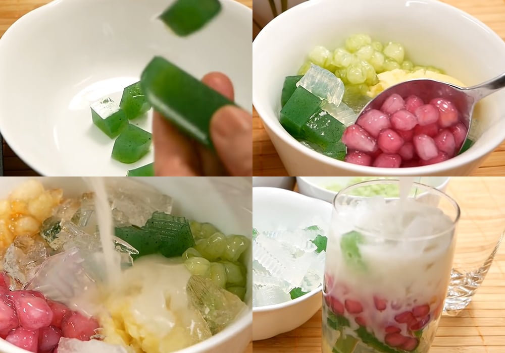 Các bước làm chè sương sa hạt lựu