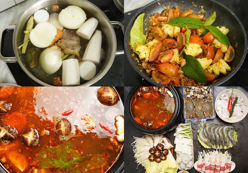 Các bước làm cách nấu lẩu hải sản