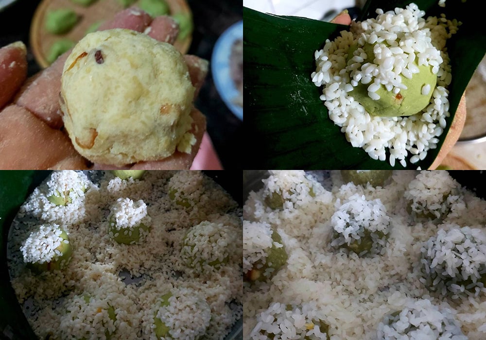 Các bước làm xôi khúc đậu xanh