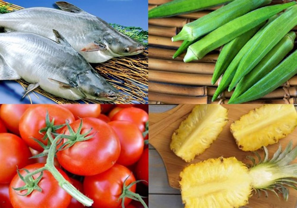 Nguyên liệu nấu canh chua cá basa