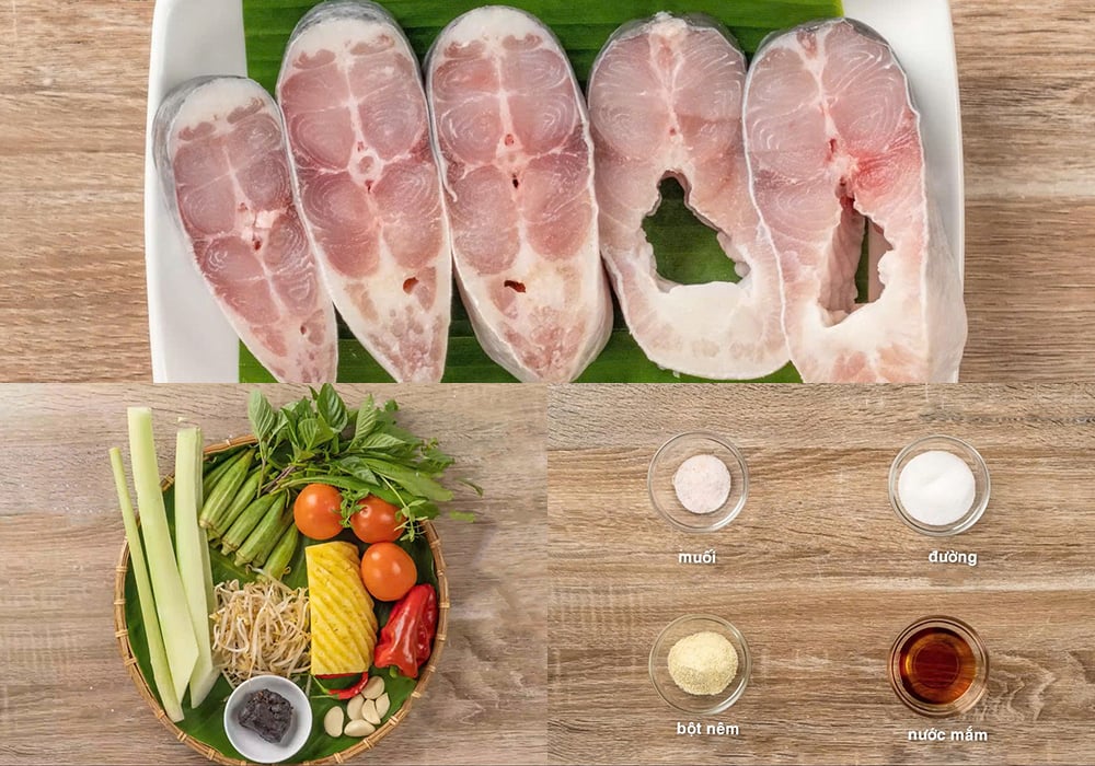 Nguyên liệu nấu canh chua cá hú
