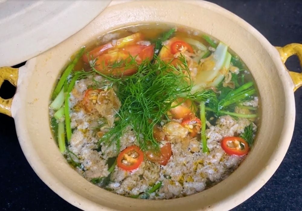 Canh riêu cua nấu ngót