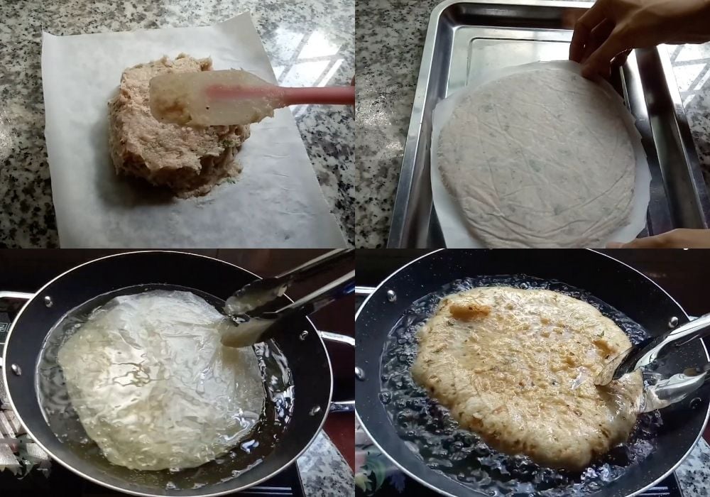 Tạo hình và chiên chả cá