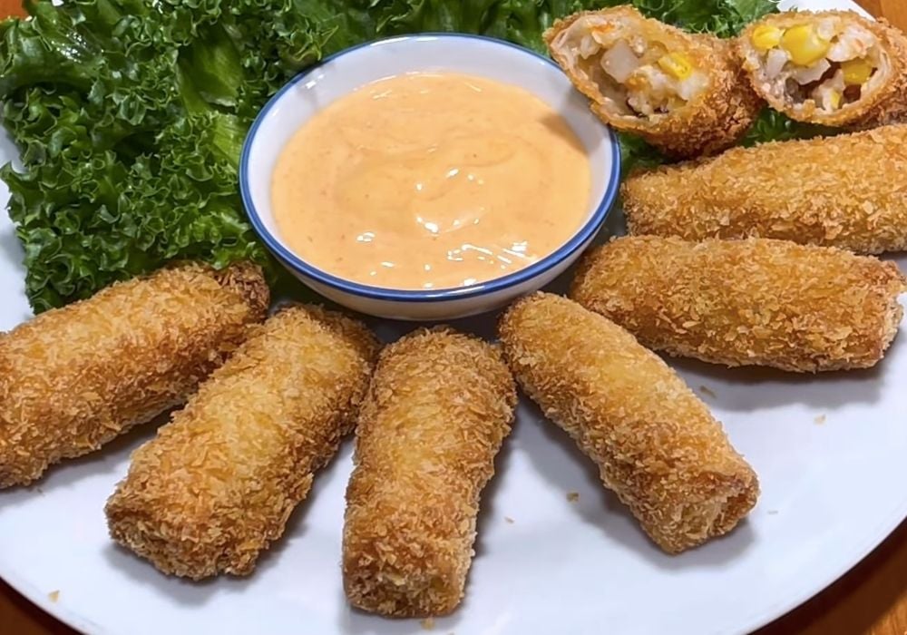 Chả giò hải sản sốt mayonnaise