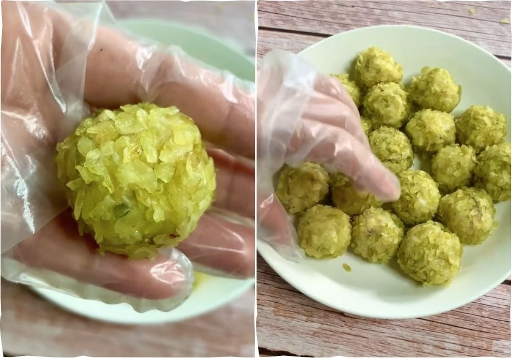 Nặn chả mực và áo cốm