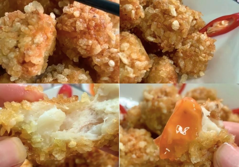 Chả mực cốm xanh