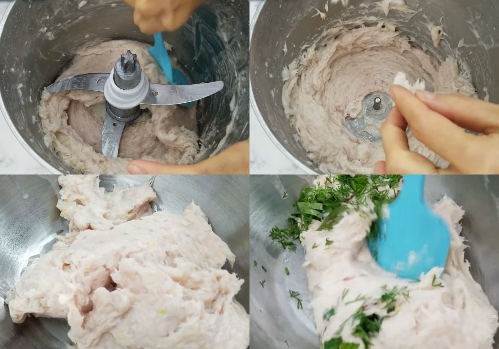 Ướp và xay mực
