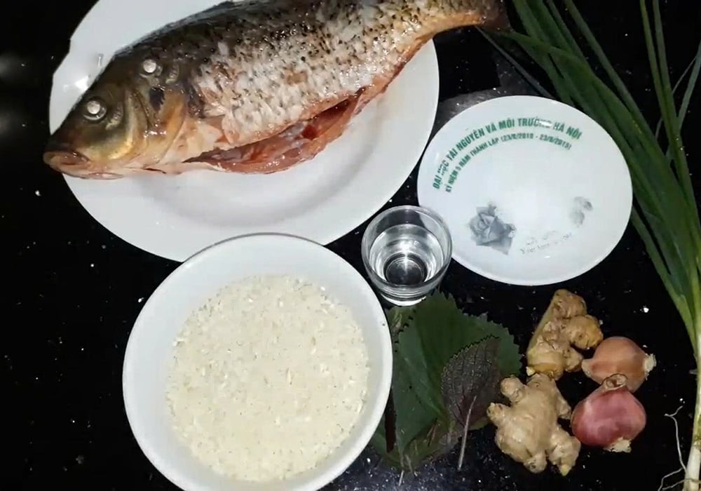 Nguyên liệu làm cháo cá chép