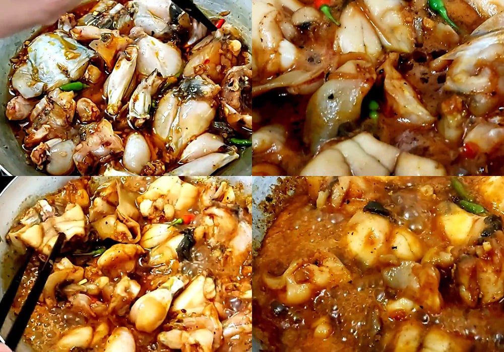 Các bước làm ếch kho tiêu