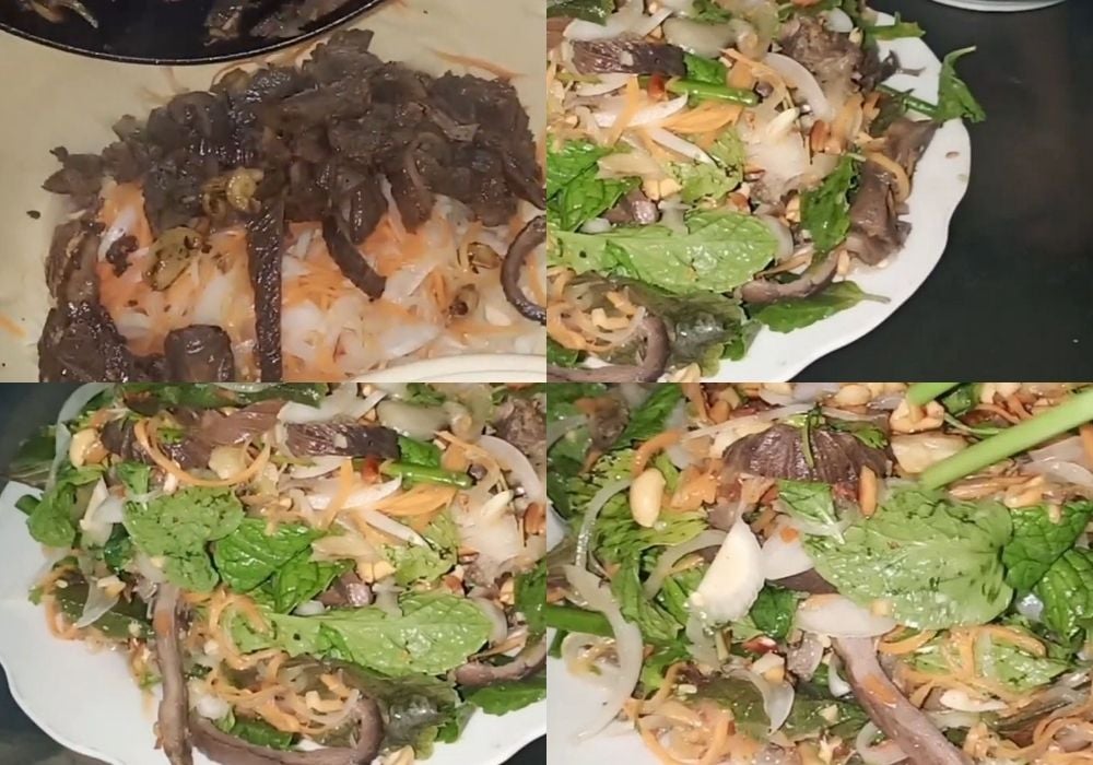 Trộn gỏi và hoàn thành