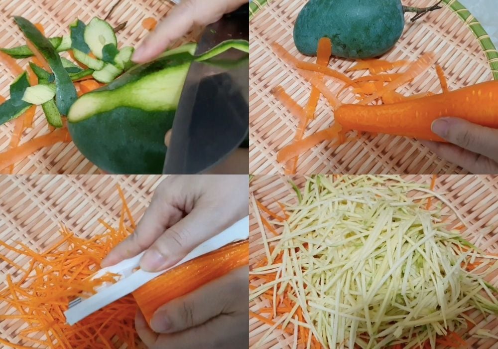 Chuẩn bị rau củ và rau thơm