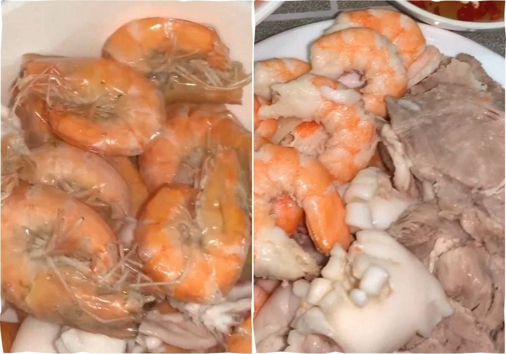 Luộc hải sản và thịt