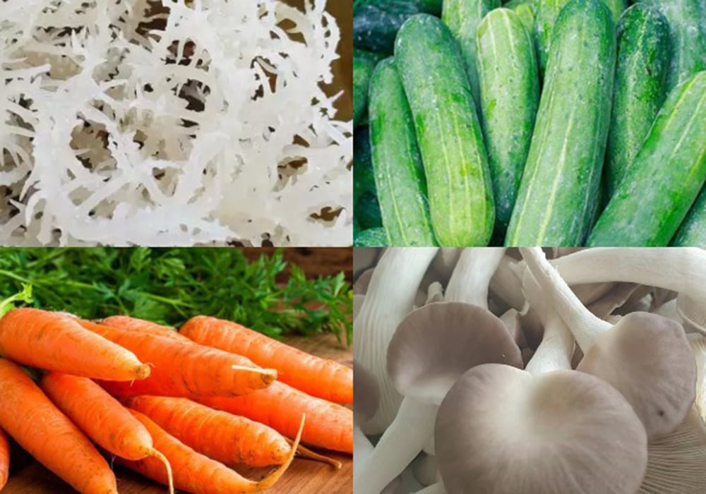 Nguyên liệu làm gỏi rong biển chay