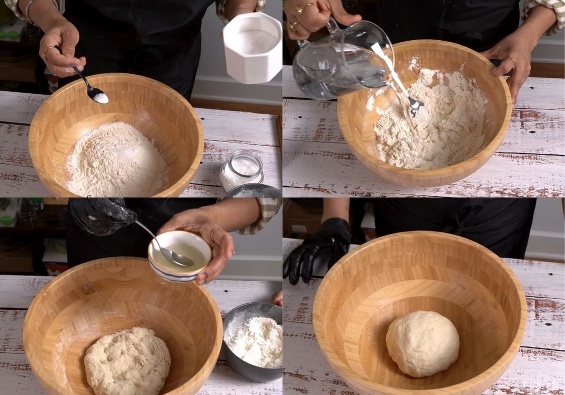 Chuẩn bị bột bánh