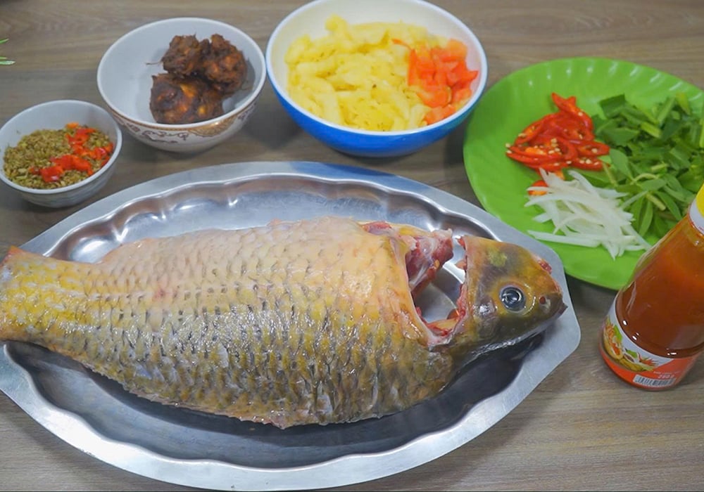 Nguyên liệu nấu lẩu cá chép