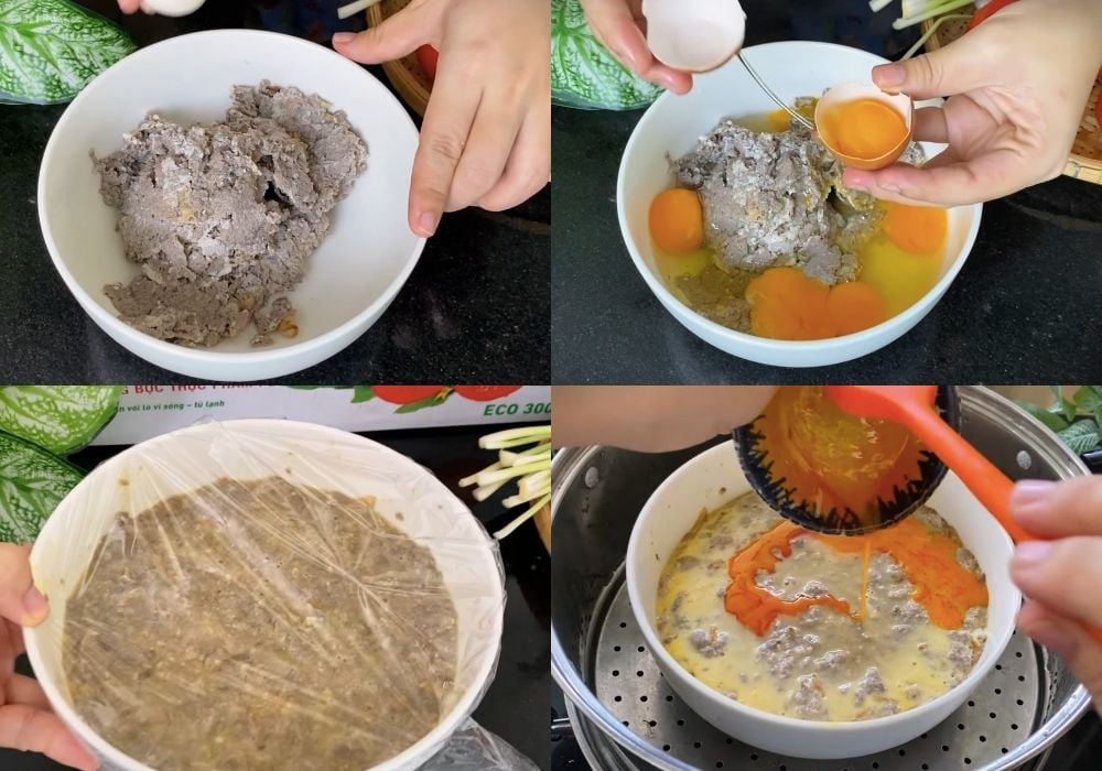 Hấp chả trứng cua đồng