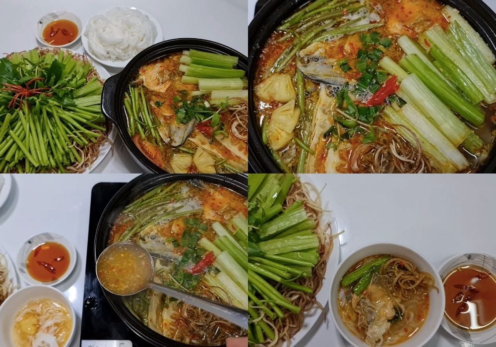 Lẩu đầu cá hồi măng tươi