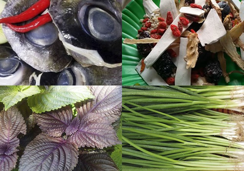 Nguyên liệu làm mắt cá ngừ đại dương hầm thuốc bắc