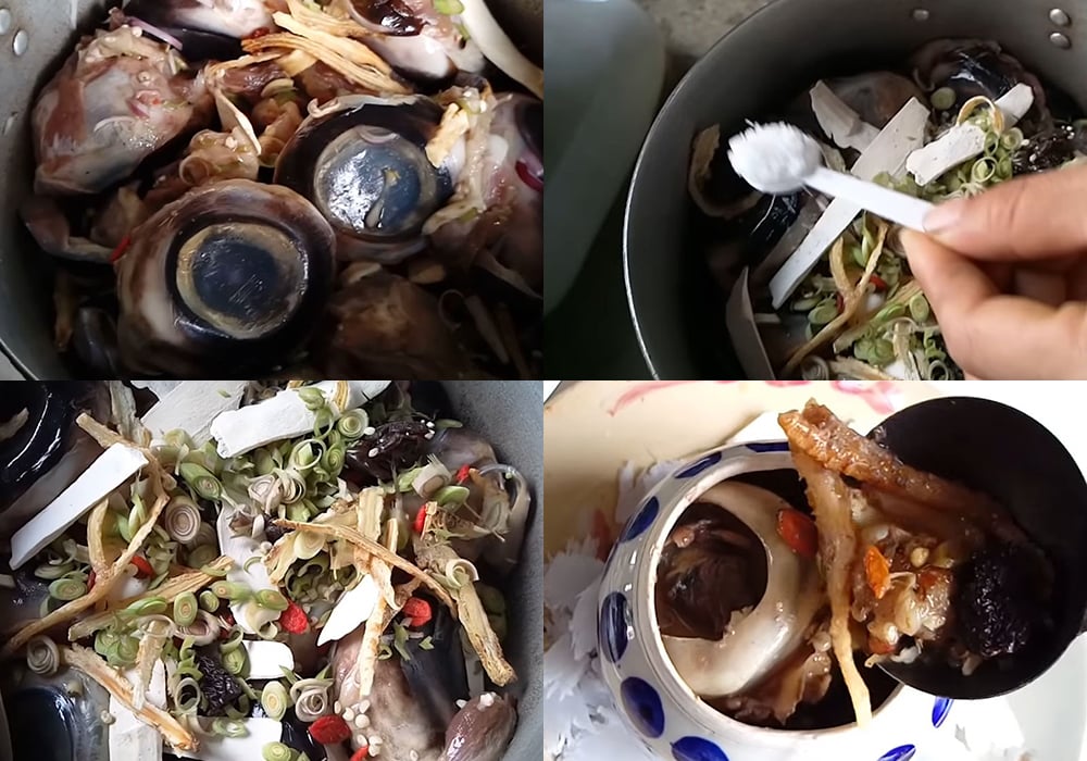 Các bước làm mắt cá ngừ đại dương hầm thuốc bắc