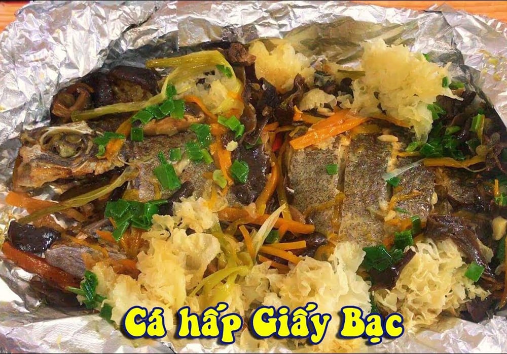 Cá vược hấp giấy bạc
