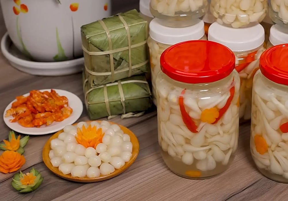 Cách ngâm củ kiệu sử dụng bột năng