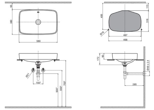 Chậu rửa dương bàn Inax AL-299V - Bùi Minh