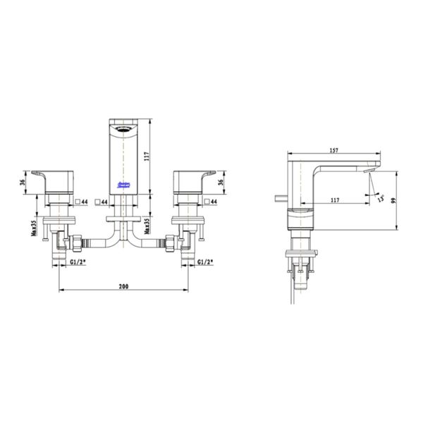 Vòi chậu nóng lạnh American Standard WF-1303MB - Bùi Minh