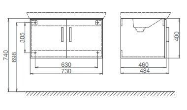 Bộ tủ lavabo Caesar LF5261 + EH46001AWV - Bùi Minh