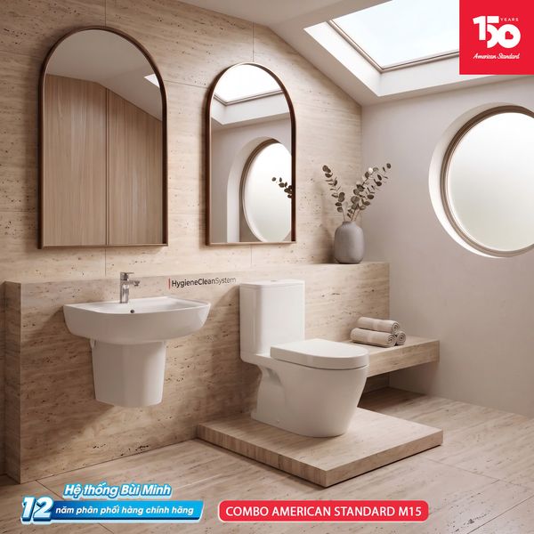 Combo thiết bị vệ sinh American Standard M15 - Bùi Minh
