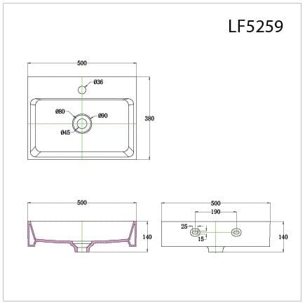 Chậu rửa dương bàn Caesar LF5259 - Bùi Minh