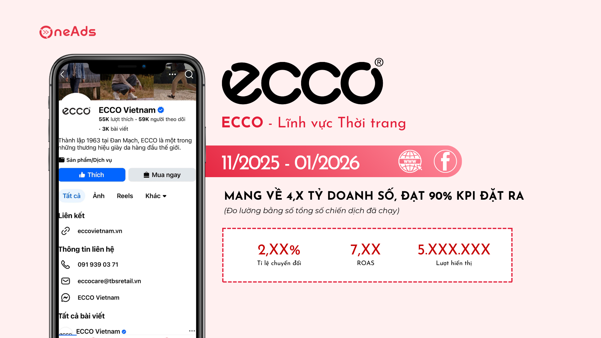 Case study dịch vụ quản lý quảng cáo facebook ads ecco