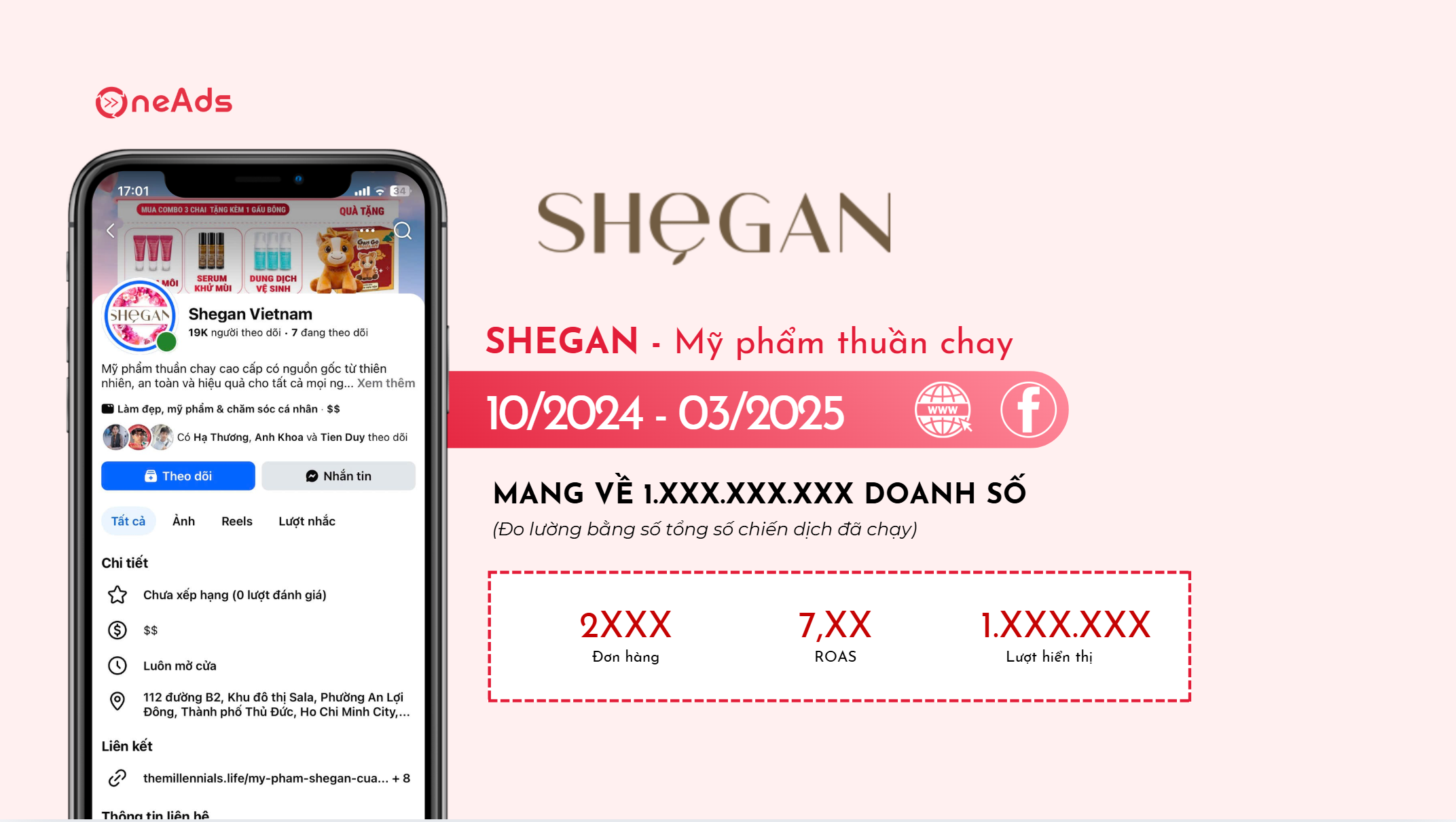 Case study dịch vụ quản lý quảng cáo facebook ads SHEGAN