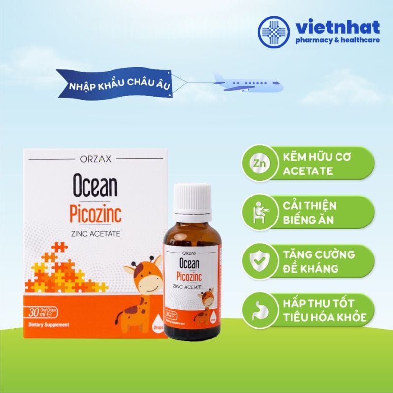 nhathuocvietnhat.vn - Ocean Picozinc bổ sung kẽm hữu cơ dạng nhỏ giọt cho trẻ từ 3 tháng tuổi