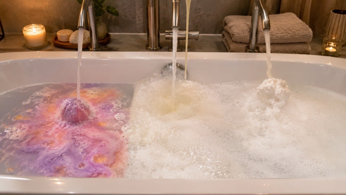 Bath bomb khác gì bubble bath và bubble bar
